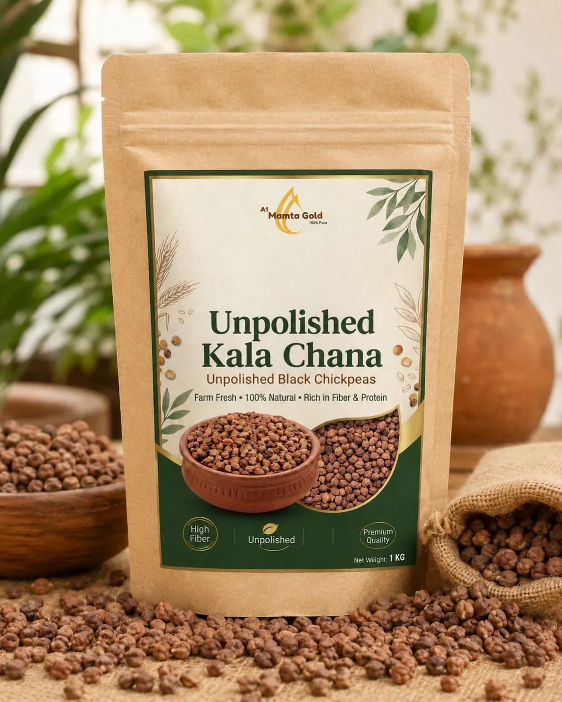 Unpolished kala chana product image