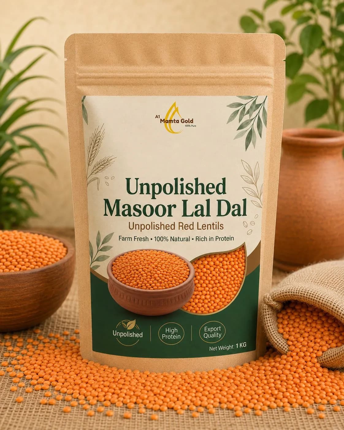 Unpolished masoor lal dal product image