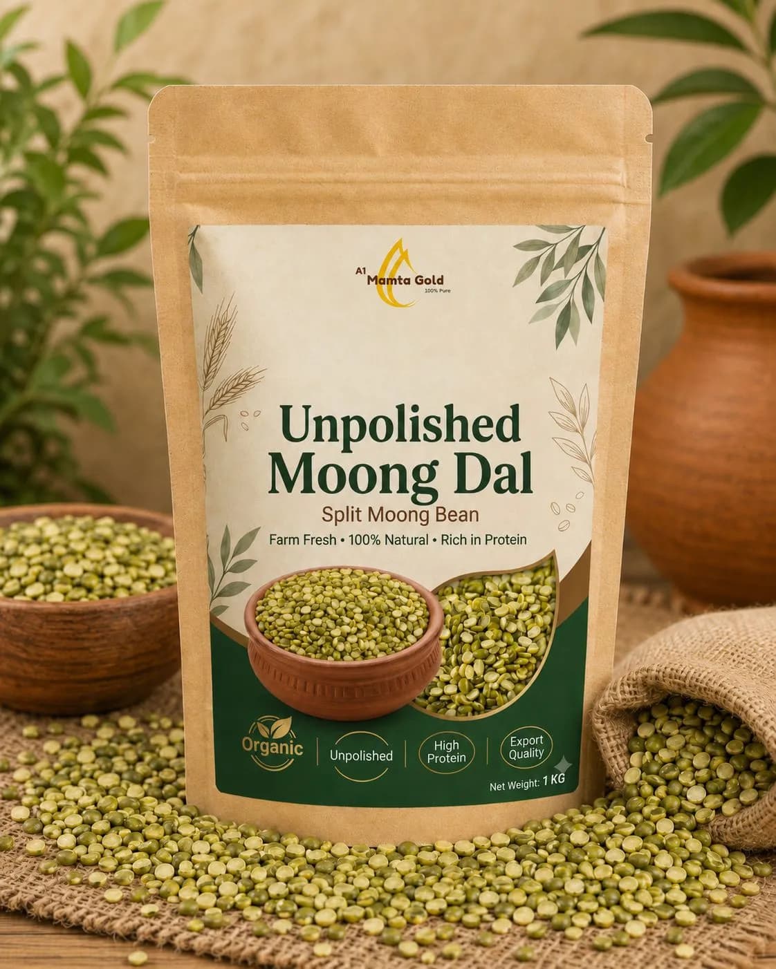 Unpolished moong dal product image